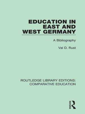 cover image of Education in East and West Germany